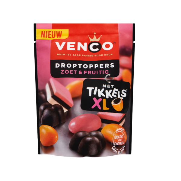 Venco Droptoppers Zoet & Fruitig 255G