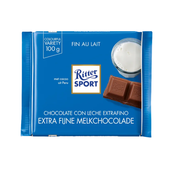Ritter Sport Extra Fijne Melkchocolade 100G