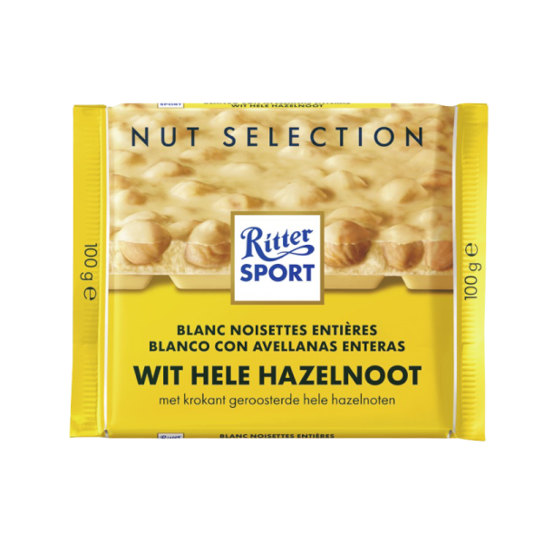 Ritter Sport Wit Hazelnoot 100G