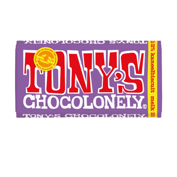Tony's Chocolonely Kaneelbiscuit Melk 180G