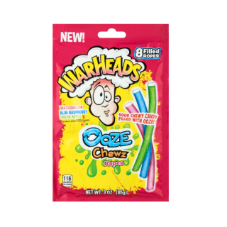 Warheads Ooze Chewz Ropes 85G
