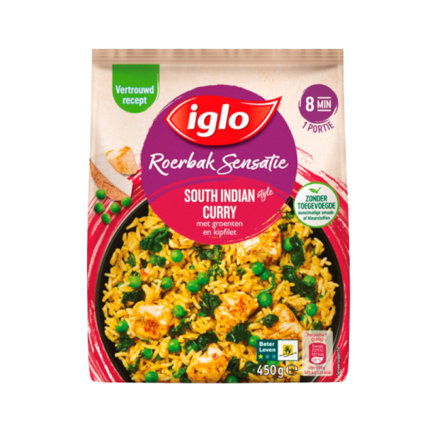 Iglo Roerbak Sensatie South Indian Curry 450G