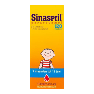 Sinaspril Vloeibare Paracetamol Bananensmaak 100ML