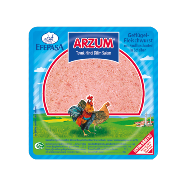 Arzum Halal Kalkoenvleesworst met Rundvlees 200G