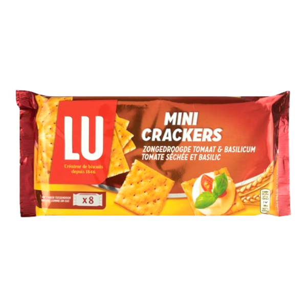 LU Mini Crackers Zongedroogde Tomaat & Basilicum 250G